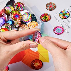 70Pcs Flatback Glass Cabochons for DIY Projects&nbsp;GGLA-SZ0001-33B