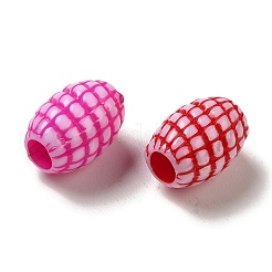 Opaque Acrylic European Large Hole Beads&nbsp;OACR-E039-09