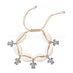 Adjustable Alloy Tortoise Charm Bracelets&nbsp;BJEW-JB13652
