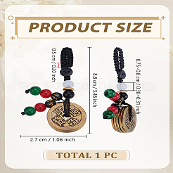 1Pc Brass with Polyester and ABS Plastic Imitation Pearl Decorations&nbsp;HJEW-LP0002-72A