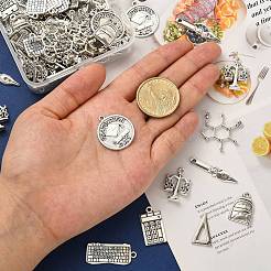 100Pcs 10 Styles Tibetan Style Alloy Pendants&nbsp;TIBEP-CJ0001-92