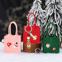 6Pcs 6 Styles Christmas Theme Opaque Resin Keychains&nbsp;KEYC-SP0001-54