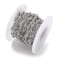 Handmade 304 Stainless Steel Textured Bar Link Chains&nbsp;STAS-F341-03P