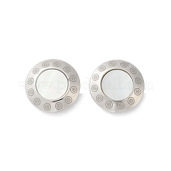 304 Stainless Steel Natural Shell Stud Earrings&nbsp;EJEW-Z089-23P