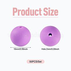 50Pcs Food Grade Eco-Friendly Silicone Beads&nbsp;SIL-TADJ0001-03B