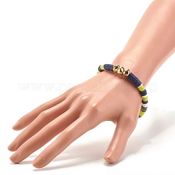 Handmade Polymer Clay Heishi Beads Stretch Bracelet&nbsp;BJEW-JB07326-01