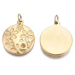 316 Surgical Stainless Steel Pendants Rhinestone Settings&nbsp;STAS-N097-040