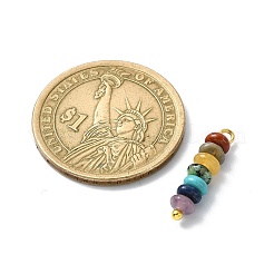 7 Chakra Gemstone Beaded Pendants&nbsp;PALLOY-JF02527-02