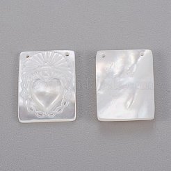 Natural White Shell Mother of Pearl Shell Pendants&nbsp;SHEL-K004-04