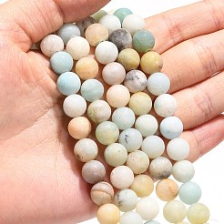 Natural Flower Amazonite Beads Strands&nbsp;G-G692-01F-8mm