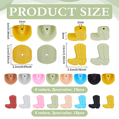 32Pcs 16 Styles Cowboy Theme Food Grade Eco-Friendly Silicone Beads&nbsp;SIL-PH0001-42