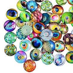 70Pcs Flatback Glass Cabochons for DIY Projects&nbsp;GGLA-SZ0001-33C