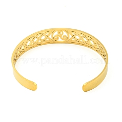 304 Stainless Steel Triquetra/Trinity Knot Hollow Open Cuff Bangles&nbsp;BJEW-S154-02G
