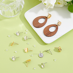 Brass Stud Earring Findings&nbsp;KK-BC0015-74