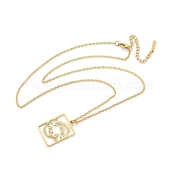 304 Stainless Steel Necklace&nbsp;NJEW-D330-01G-12
