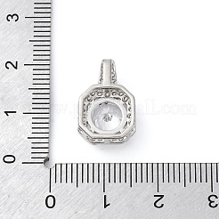 Brass Micro Pave Cubic Zirconia Pendants&nbsp;KK-Q047-01A