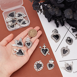 16Pcs 8 Styles Alloy Pendants&nbsp;ENAM-UN0001-10