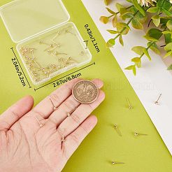 60Pcs Brass Stud Earring Findings&nbsp;KK-CN0002-06
