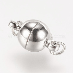 Brass Magnetic Clasps with Loops&nbsp;X-KK-MC021-N-NF