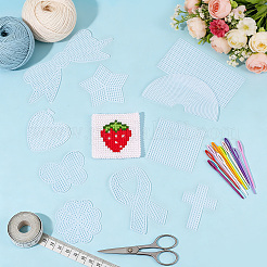 100Pcs 10 Styles DIY Plastic Canvas Shapes&nbsp;DIY-WA0001-30