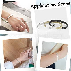 304 Stainless Steel Bangle Blank Strips&nbsp;MAK-WH0016-02B-P