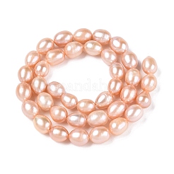 Natural Cultured Freshwater Pearl Beads Strands&nbsp;PEAR-Q003-7mm-03