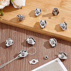 30Pcs 304 Stainless Steel Wire Rope Cable Clip Clamp&nbsp;STAS-GA0002-04