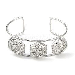 Non-Tarnish 304 Stainless Steel Wide Textured Open Cuff Bangles&nbsp;BJEW-Q348-05P-11