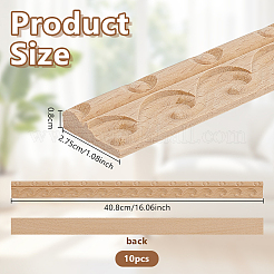 10Pcs Wood Ceiling Molding&nbsp;AJEW-OC0016-05A
