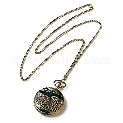 Alloy Glass Pendant Pocket Necklace&nbsp;WACH-S002-01AB