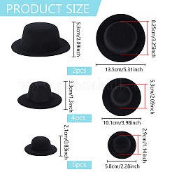 12Pcs 3 Styles EVA Cloth Mini Hat Fascinator Base&nbsp;AJEW-BC0007-02