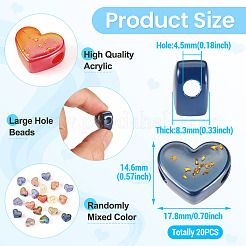 20Pcs Opaque Acrylic European Beads&nbsp;OACR-TA0003-61