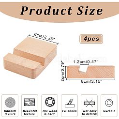 Beech Wood Mobile Phone Holders&nbsp;AJEW-NB0003-89A