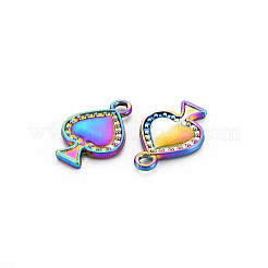 Rack Plating Rainbow Color Alloy Pendants&nbsp;PALLOY-S180-373