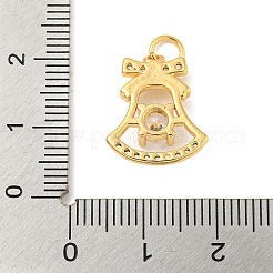 Rack Plating Brass Micro Pave Clear Cubic Zirconia Pendants&nbsp;KK-B093-24G