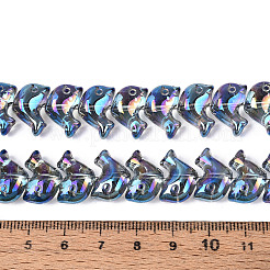 Electroplate Transparent Glass Beads Strands&nbsp;EGLA-N017-06-A03