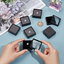 Square Plastic Loose Diamond Display Boxes&nbsp;CON-WH0092-61B-01