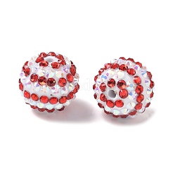 Striped Resin Rhinestone Beads&nbsp;OACR-A037-01H