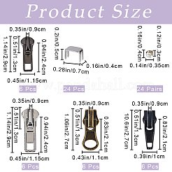 Alloy Replacement Zipper Sliders&nbsp;DIY-GF0009-31