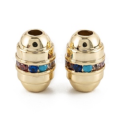 Brass Micro Pave Cubic Zirconia Beadsong-Lasting Plated&nbsp;ZIRC-P089-23A-G01