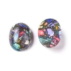 Synthetic Brass Line Imperial Jasper Cabochons&nbsp;G-D0006-G02-16