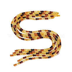 Gradient Color Natural Amber Beads Strands&nbsp;G-F803-F01-6mm