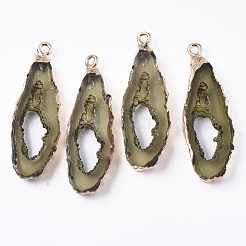 Druzy Resin Pendants&nbsp;RESI-R428-014