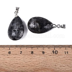 Natural Larvikite Pendants&nbsp;G-N362-03P-01