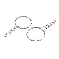 Iron Split Key Rings with Chain&nbsp;FIND-B028-19P