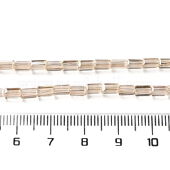 Electroplate Transparent Glass Beads Strands Pearl Luster Plated&nbsp;EGLA-H106-01A-PL02