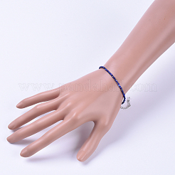 Natural Lapis Lazuli Bead Bracelets&nbsp;X-BJEW-JB04555-01