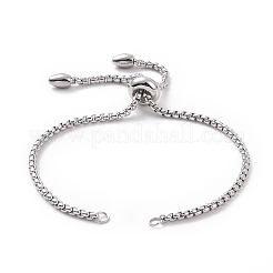 Tarnish Resistant Adjustable 304 Stainless Steel Slider Bracelets Making&nbsp;LS-STAS-T050-030P