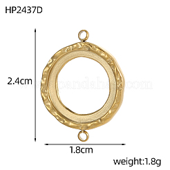 304 Stainless Steel Connector Cabochon Settings&nbsp;STAS-OY009-27G