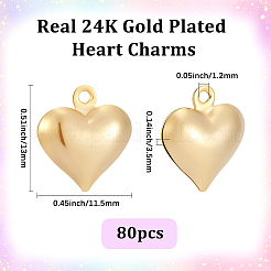 80Pcs Brass Charms&nbsp;KK-BBC0025-59